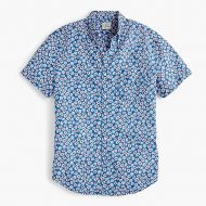 Jcrew Short-sleeve stretch slub cotton shirt in daisy print