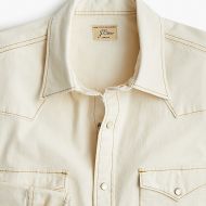 Jcrew Western shirt in cream stretch chambray