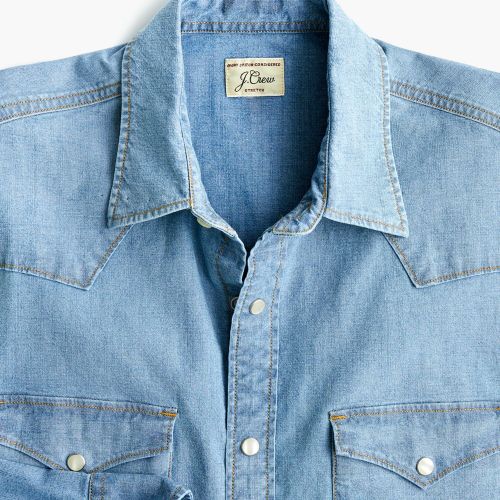 제이크루 Jcrew Western shirt in stretch chambray