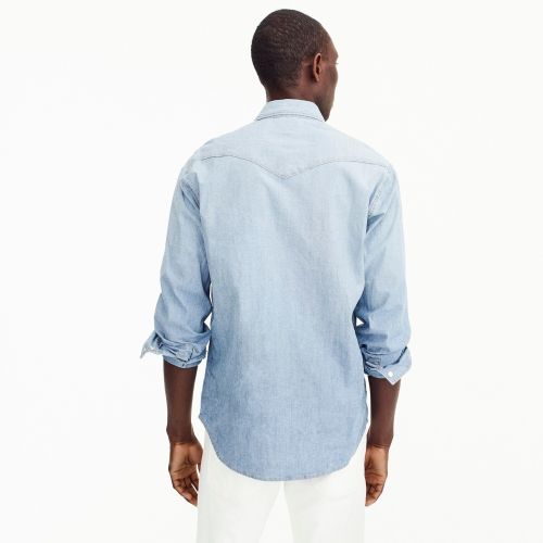 제이크루 Jcrew Western shirt in stretch chambray