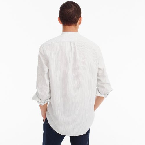 제이크루 Jcrew Band-collar shirt in ivory stripe