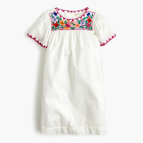 제이크루 Jcrew Girls embroidered bib dress