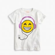 Jcrew Girls headphone-wearing emoji T-shirt