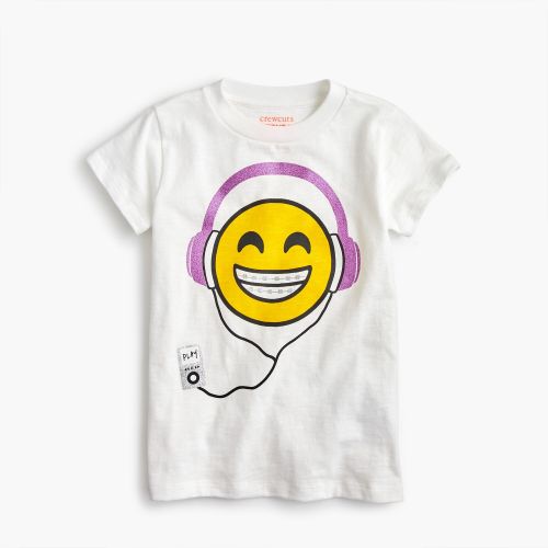 제이크루 Jcrew Girls headphone-wearing emoji T-shirt