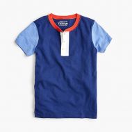 Jcrew Boys short-sleeve colorblocked henley shirt