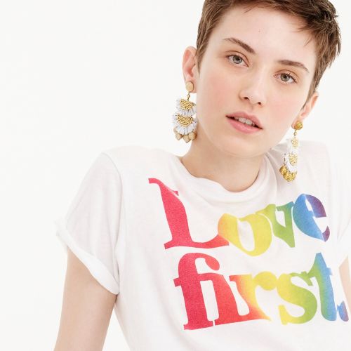 제이크루 Jcrew Womens J.Crew X Human Rights Campaign Love first T-shirt