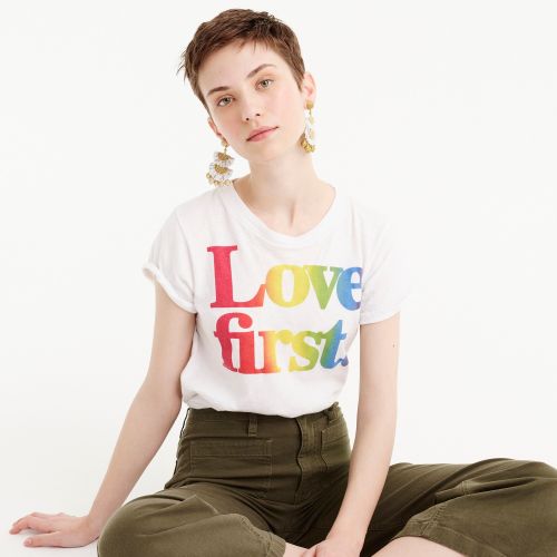제이크루 Jcrew Womens J.Crew X Human Rights Campaign Love first T-shirt