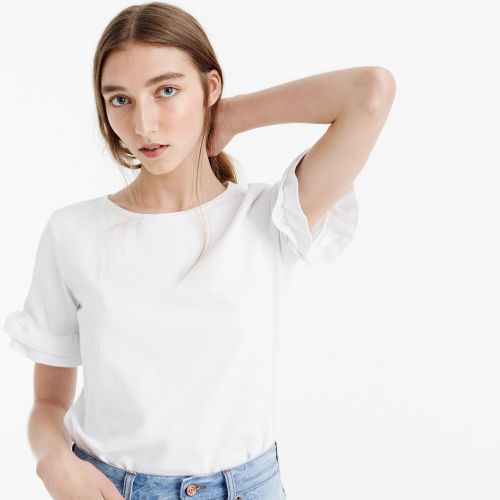 제이크루 Jcrew Ruffle-sleeve T-shirt