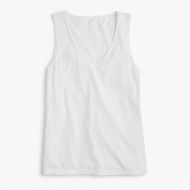 Jcrew Supersoft Supima raw-edge V-neck tank top