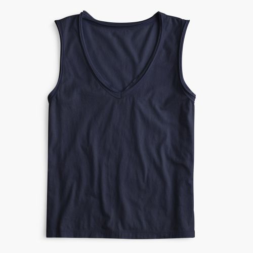 제이크루 Jcrew Supersoft Supima raw-edge V-neck tank top