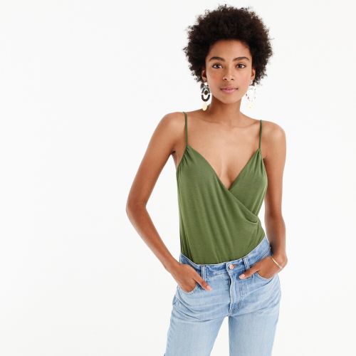 제이크루 Jcrew Drapey wrap-front cami bodysuit