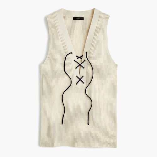 제이크루 Jcrew Ribbed lace-up sweater tank