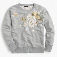 Jcrew Embroidered flower sweatshirt