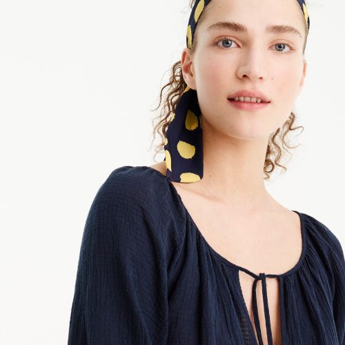 제이크루 Jcrew Tassel-tie crinkle cotton beach tunic