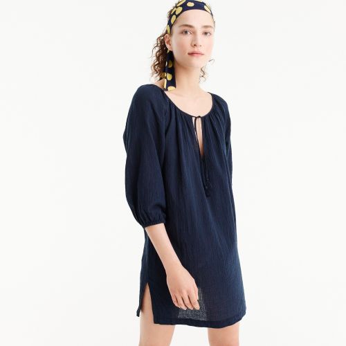 제이크루 Jcrew Tassel-tie crinkle cotton beach tunic