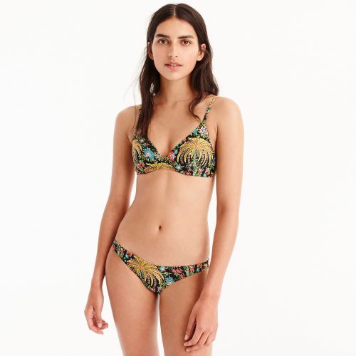 제이크루 Jcrew Convertible french bikini top in dryad palms print