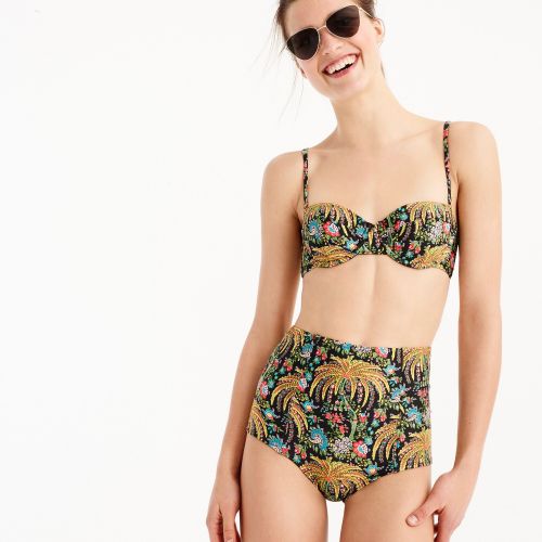 제이크루 Jcrew Underwire bikini top in dryad palms print