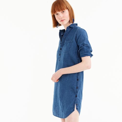 제이크루 Jcrew Side-button shirtdress in chambray