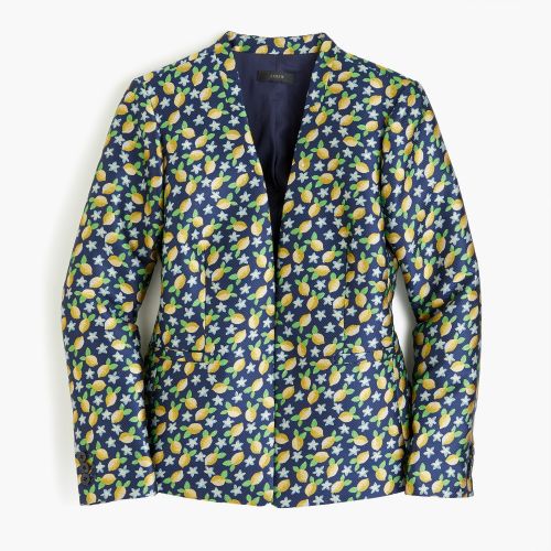 제이크루 Jcrew Tall going-out blazer in lemon jacquard