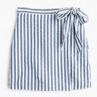 Jcrew Textured wrap mini skirt in stripe