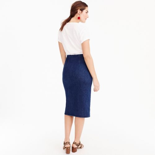 제이크루 Jcrew Stretch denim pencil skirt