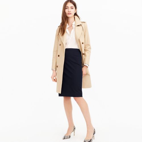 제이크루 Jcrew Petite pencil skirt in Italian two-way stretch wool