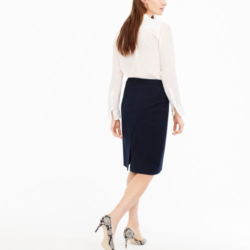 제이크루 Jcrew Petite pencil skirt in Italian two-way stretch wool