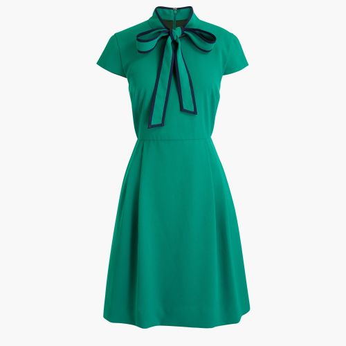 제이크루 Jcrew Tie-neck dress in 365 crepe