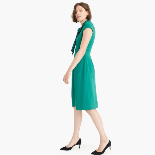 제이크루 Jcrew Tie-neck dress in 365 crepe