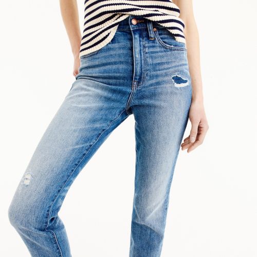 제이크루 Jcrew Point Sur high-rise boyfriend jean with uneven hems