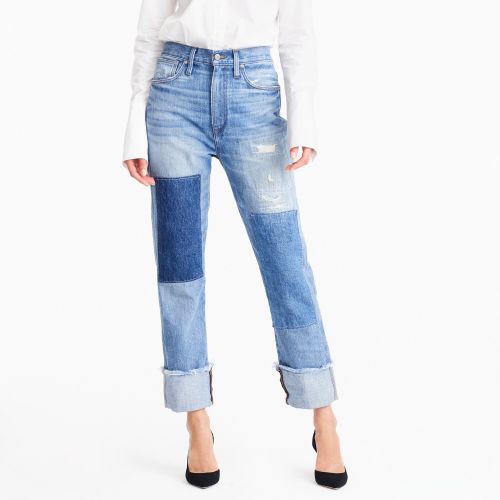 제이크루 Jcrew Point sur relaxed shoreditch straight jean with patches