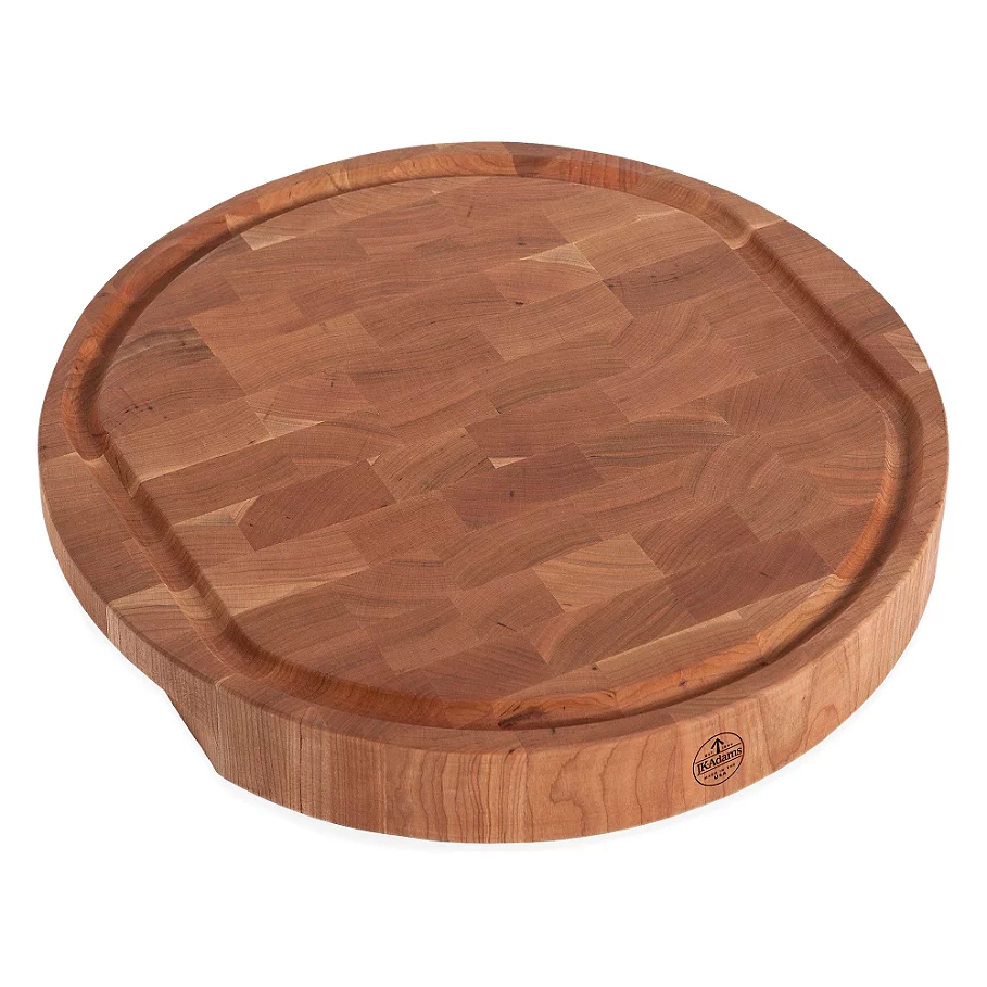 J.K. Adams Cherry End Grain 18-Inch Round Carving Board