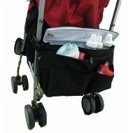 J.L. Childress Cool N Cargo, Universal Fit Stroller Cooler and Organizer, Insulated, Easily Attach to Stroller or Detach to use as Diaper Bag, Black