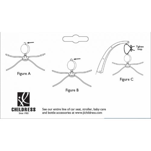  J.L. Childress Crib Mobile Attachment Clamp 18 Inch, Easy Attachment with Rubber Padding, Fits...