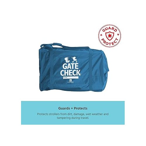  J.L. Childress Gate Check Bag for Single & Double Strollers - Stroller Bag for Airplane - Large Stroller Travel Bag for Airplane - Air Travel Stroller Bag - Blue