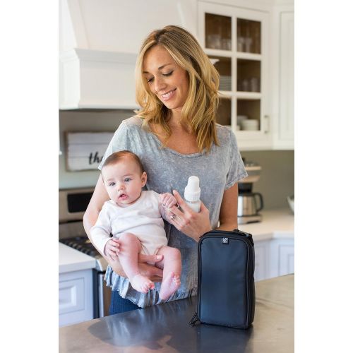  [아마존베스트]J.L. Childress Pack N Protect, Insulated Cooler Bag for Glass Baby Bottles and Food Containers, Portable Travel and On-The-Go Protection, Black