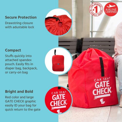  [아마존베스트]J.L. Childress Gate Check Bag for Car Seats, Red