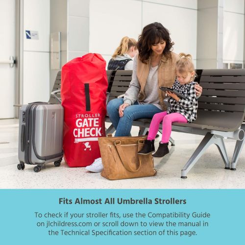  [아마존베스트]J.L. Childress Gate Check Bag for Single Umbrella Strollers, Durable and Lightweight, Water-Resistant,...