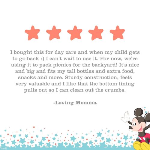  J.L. Childress Disney Baby 6-Bottle Cooler Breastmilk Cooler, Day Care & Lunch Bag for Baby Food & Bottles, Mickey Black (3105DIS1)