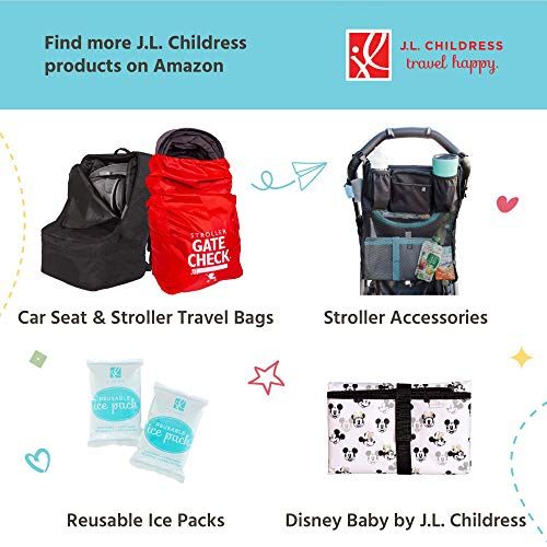  J.L. Childress Breastmilk Cooler & Baby Bottle Bag, Insulated & Leak Proof, Ice Pack Included, Single Bottle, Iridescent