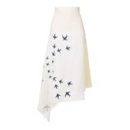 J.W. Anderson Swallow embroidery linen skirt