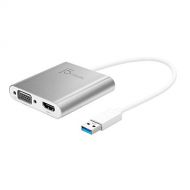j5create USB 3.0 to Dual VGA HDMI Multi-Monitor Adapter- Compatible with Microsoft Windows 10/8.1/8 / 7 (32-bit or 64-bit) Mac OS X v10.8 or Later (with USB Type-A 3.0 Port)