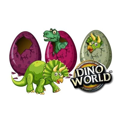  JA-RU Magic Grow Growing Dinosaur Toy (1 Egg Assorted) Surprise Hatching Dino Eggs in Water for Kids. Jurassic Party Favors Easter Basket Stuffers Pinata Fillers. 312-1A