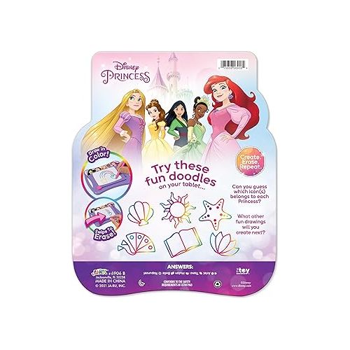  JA-RU Disney Princess Magic Draw-Magnetic Drawing Pad (1 Pack). Drawing Kids Board Car Trip Toys | Mess-Free Small Kids Write Board | Creative Activities and Travel Entertainment.B-6906-1s