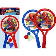 JA-RU Marvel Spiderman Racket Ball Bundle Set Game (1 Pack, 2 Rackets) Plastic Paddle Tennis Racket Toys for Kids & Teens. Fun Indoor & Outdoor Summer Sports Games & Pool Beach Activities A-6826-1s