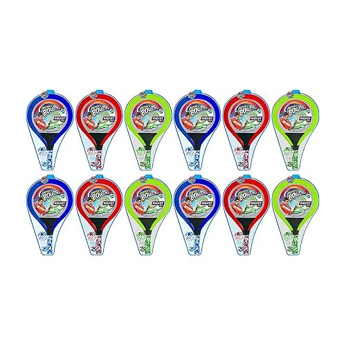  Badminton Set Paddle Ball Racket Ball Set Comes with 2 Rackets, Beach Ball and Birdie Assorted Colors - Light Paddle Ball Tennis Racket Outdoor Games Beach Toy Set 5135