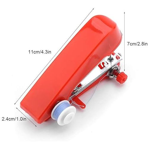  Handheld Sewing Machine Beginner,Portable Mini Sewing Machine Stitch Manual Sewing Machine for Home Travel Fabric DIY Clothing Kids Cloth Pet Clothes