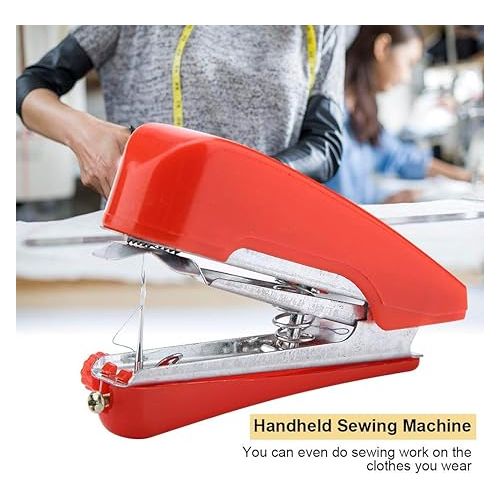  Handheld Sewing Machine Beginner,Portable Mini Sewing Machine Stitch Manual Sewing Machine for Home Travel Fabric DIY Clothing Kids Cloth Pet Clothes