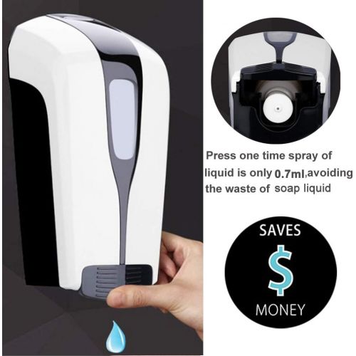  JAE Manual Soap Dispenser (Liquid) Wall Mounted Kitchen Bathroom Hand Sterilizer Containers for Shampoo Gel Chamber Plastic-(18 oz) 500ml