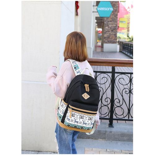  JAEUPD Jaeupd Lightweight Cute School Backpack For Teen Grils Student Canvas Laptop Bag Casual Travel Shoulder Daypack